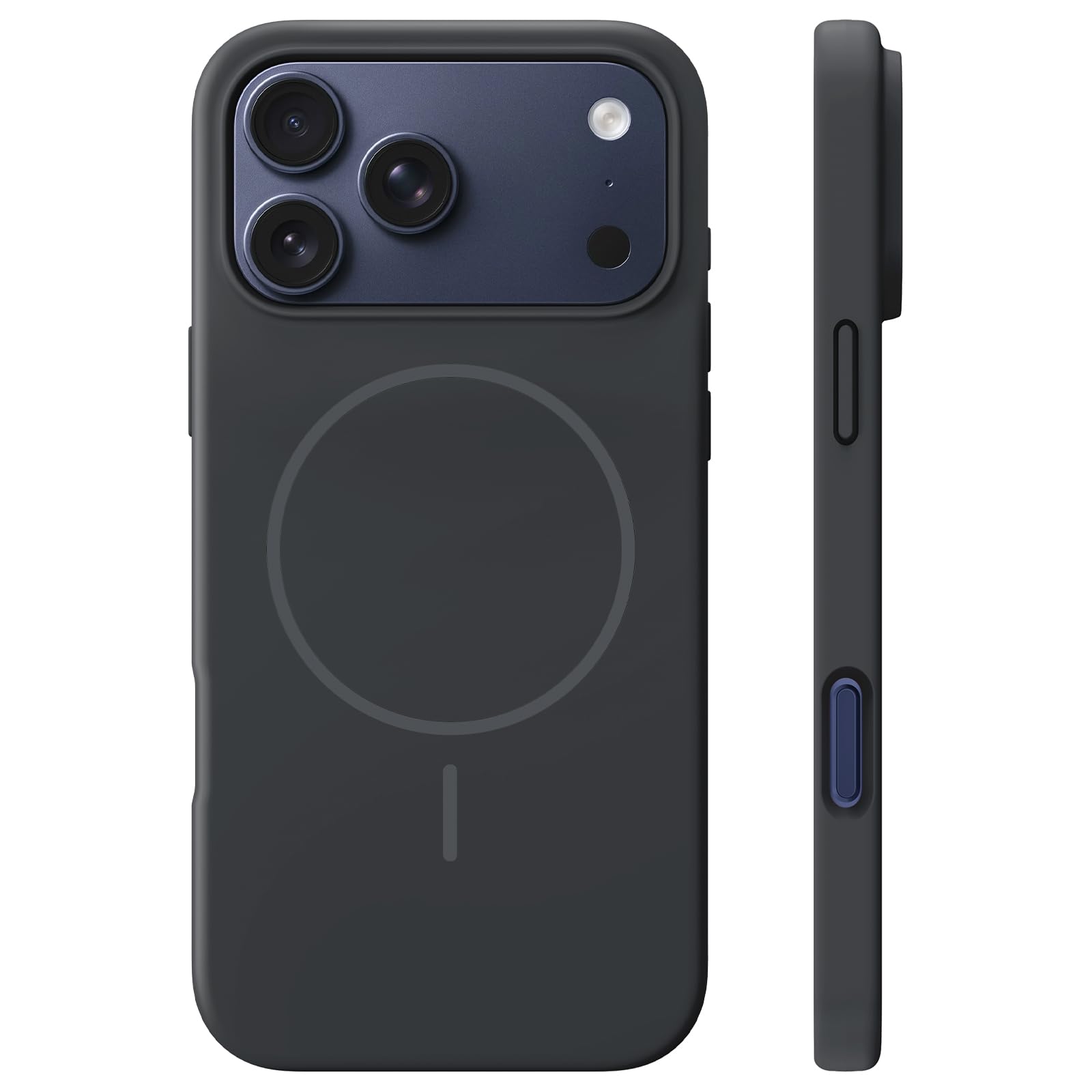 TOCOL für iPhone 17 Pro Hülle, Flüssig Silikon Magnethülle, Schwarz