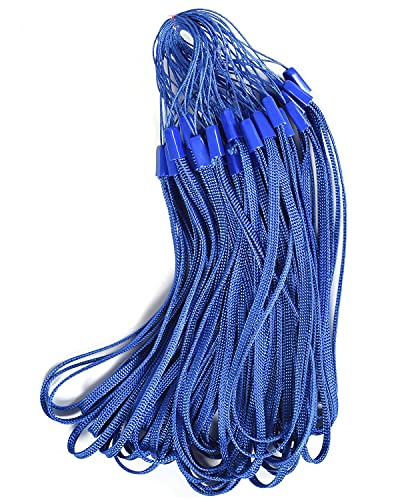 50PCS Pack 7 Inch Hand Wrist Strap Lanyard for USB Flash Drive, Keys, Keychain, ID Badge Holder, Name tag and Other Small Portable Items, Blue