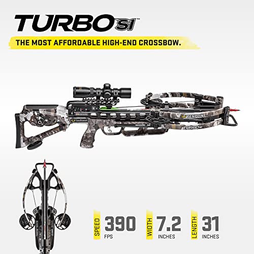 Tenpoint Turbo S1 Crossbow, Vektra - 390 Fps - Equipped With Rangemaster Pro Variable Speed Scope + Acuslide Cocking & De-Cocking System - ​​​​Lowest-Priced Acuslide Safe De-Cocking Crossbow #TOP1
