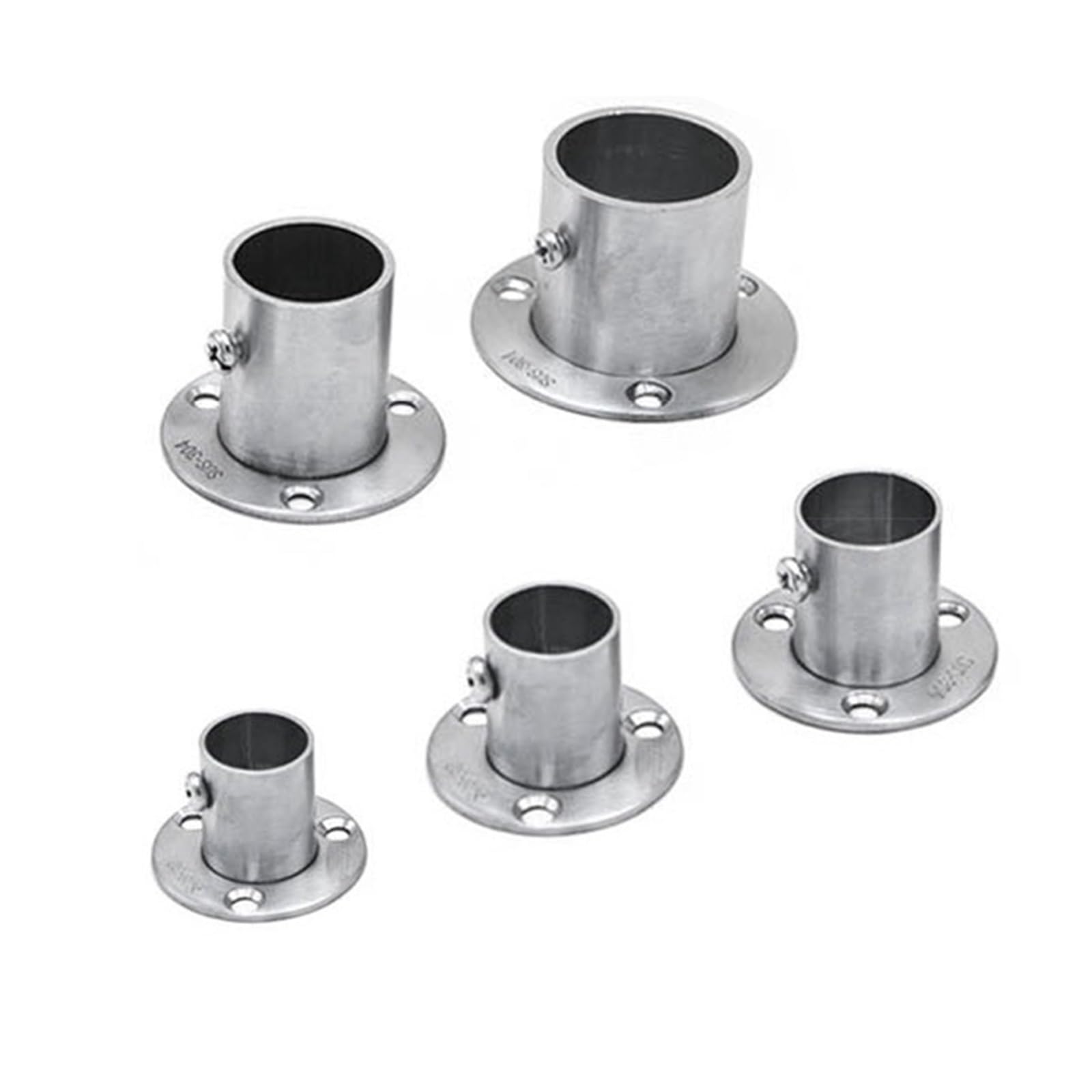 Ugzpwqlnx One Color Stainless Steel Pole Socket Flange Rod, Stainless Steel Socket Flange Rodholder Wallmount Pipebracket, Multiple Sizes For Closet(32Mm)