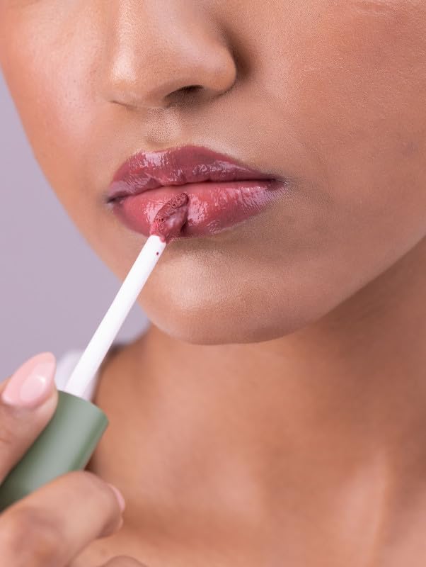 Image of La Nin Skinny Dip Peptide Infused Lip Oil First Love | Light Pink for Women | Peptide Lip Oil for Soft Smooth Lips | Glossy Non Sticky Finish | 6 ml