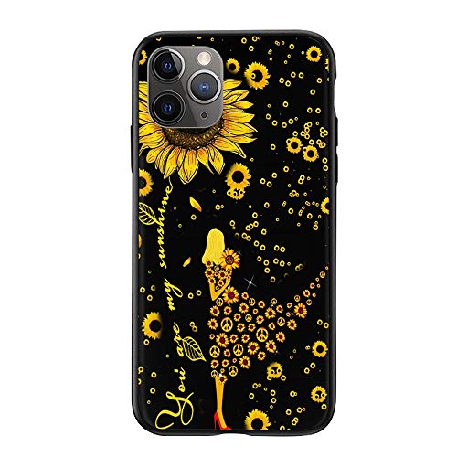 One-Day Sale: Up to 70% Off You are My Sunshine Sunflower iPhone Case for iPhone 6 Plus/6S Plus- Glass Case with Unique Design Slim Fit Anti Scratch Shock Proof Girls Women Gifts Cover Compatible for Apple iPhone 6 Plus/6S Plus