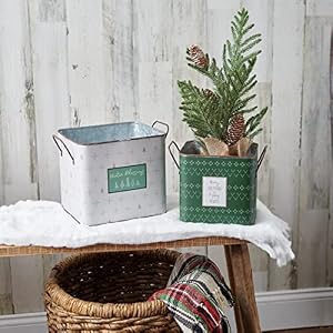 Primitives by Kathy Merry Everything & Happy Always, Winter Blessings Decorative Bin Set Primitives by Kathy Merry Everything Happy Always Winter Blessings Decorative Bin Set