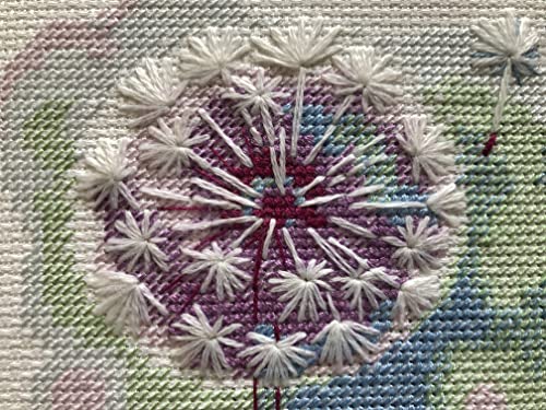 Image of RIOLIS - Light Breeze 1962, Floral Cross Stitch Kits 6 inchx6 inch, Cross Stitch Kits for Beginners & Advanced, Crossstitching Kits Adult, Counted Stitching Kits, Flowers Embroidery Kit