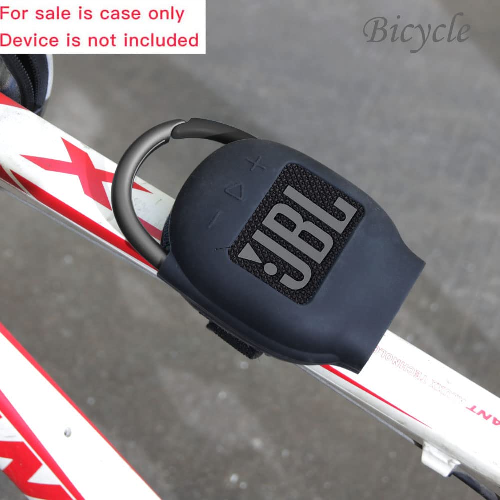 Hermitshell Silicone Carrying Case Replacement for JBL Clip 4 - Portable Mini Bluetooth Speaker?Black 2?