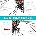 100PCS Bike Brake Cable End Cap Crimps, Cable End Tips for Road Mountain Bicycle, Colorful