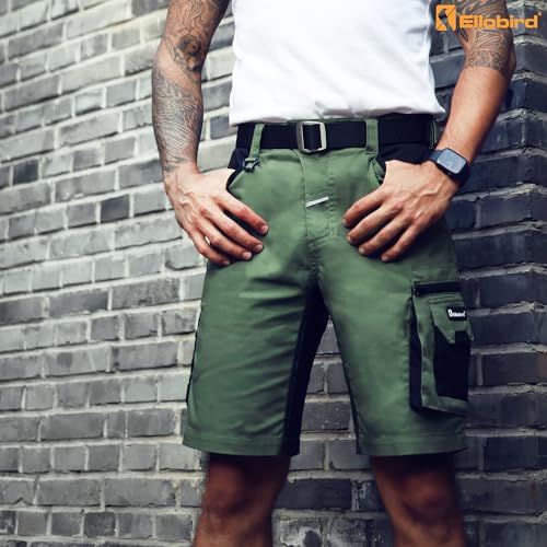 Ellobird Work Shorts for Men Construction Workwear(Olive36) - image 3