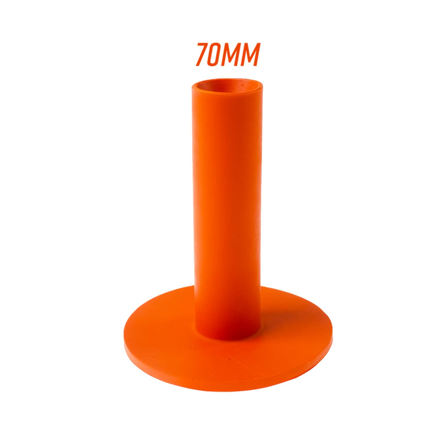 ECADDIE 70mm Orange Driving Range Rubber Golf Tees (3 Pack) - Suitable for Driver and Fairway Woods, Orange - 70mm - Image 2