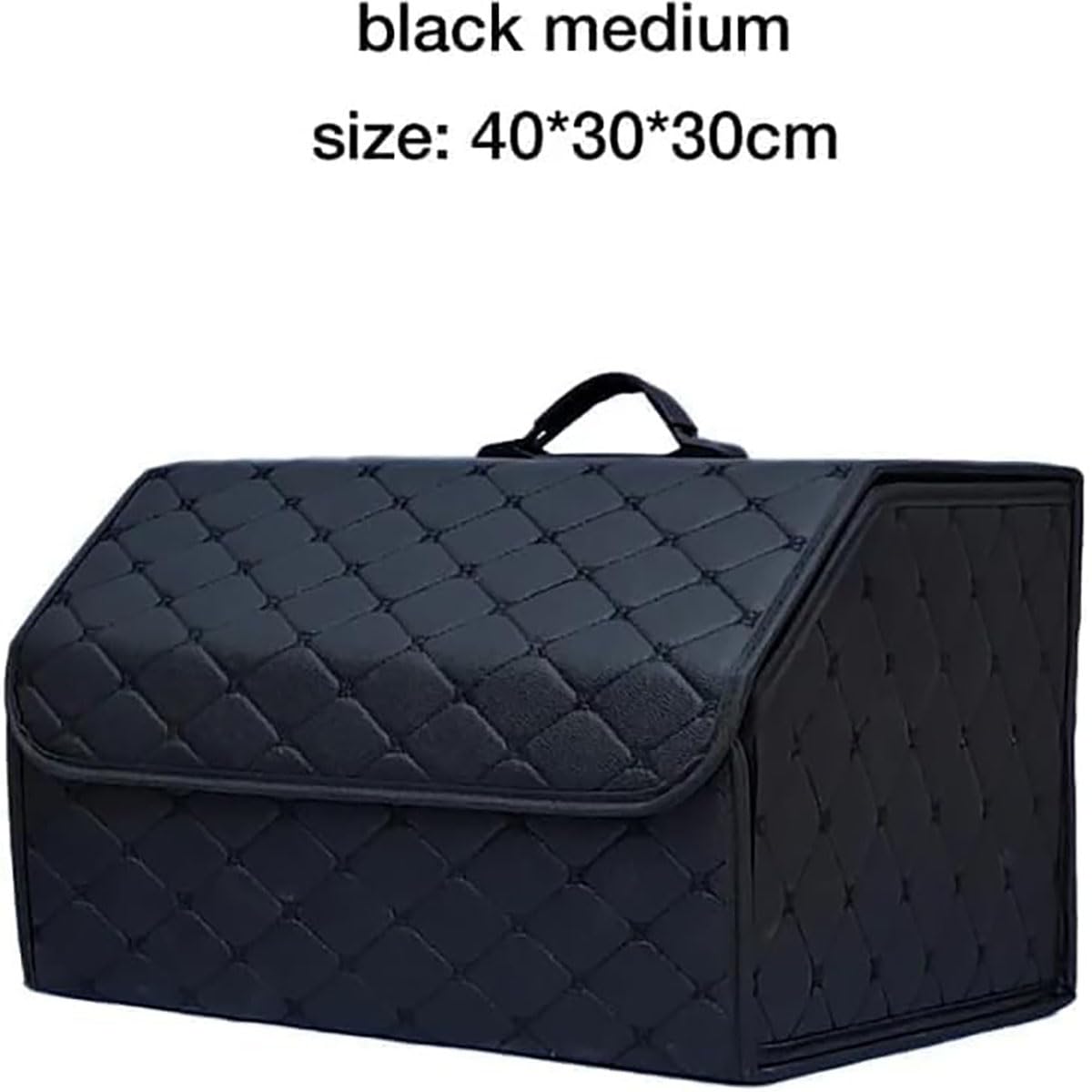 Organizer Bagagliaio Auto per Benz EQA/EQB/EQC/EQE/EQE SUV/EQG, Pieghevole Borse per Bagagliaio in Pelle Scatola di Immagazzinaggio con Coperchio Accessori,M-B/Black-Red