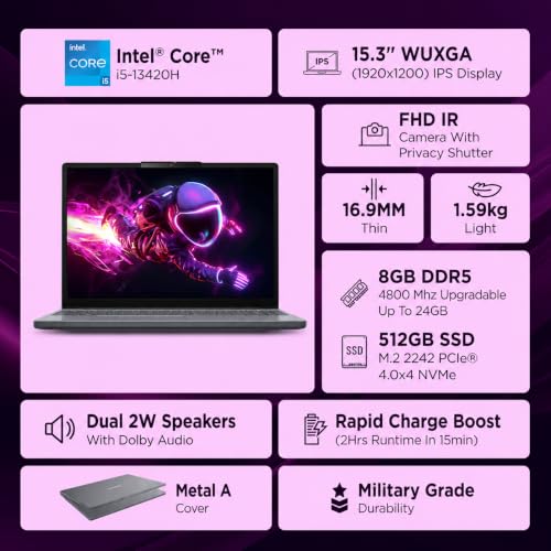 Lenovo IdeaPad Slim 3 13th Gen i5 15.3 inch Gray - Image 3
