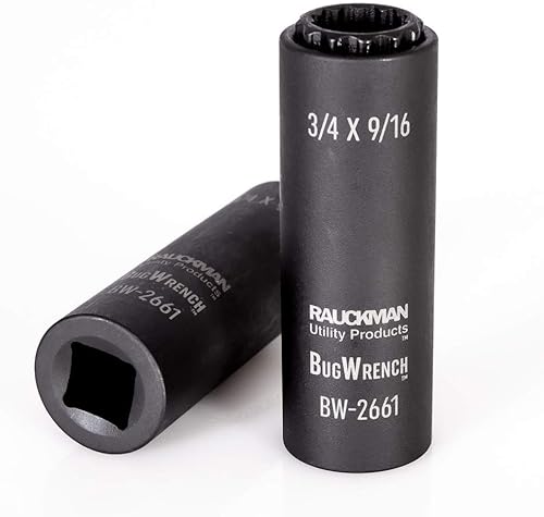 Miniatura 3 de Enchufe con resorte oxidado negro 2 en 1 con clasificación de impacto, 12 puntos, enchufe profundo, multifunción de 34 pulgadas y 916 pulgadas,