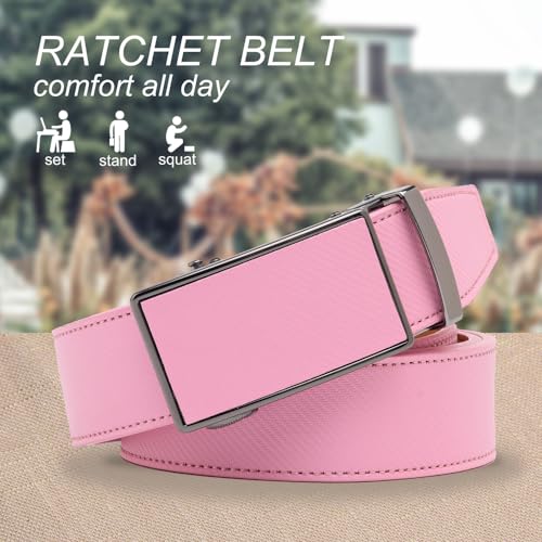 Genuine Leather Slide Ratchet Belt Men Multicolored Unisex Customizable Fit2