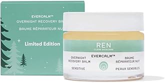 REN Clean Skincare Nighttime Facial Moisturizer - Evercalm Overnight Recovery Balm for Face and Body Provides Skin Barrier Protection to Repair Rosacea, Redness and Irritation for Sensitive Skin