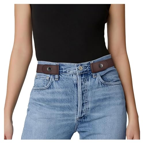 WHIPPY Buckle Free Comfortable Elastic Belt for Women or Men, Buckle-less No Bulge No Hassle Invisible Belts