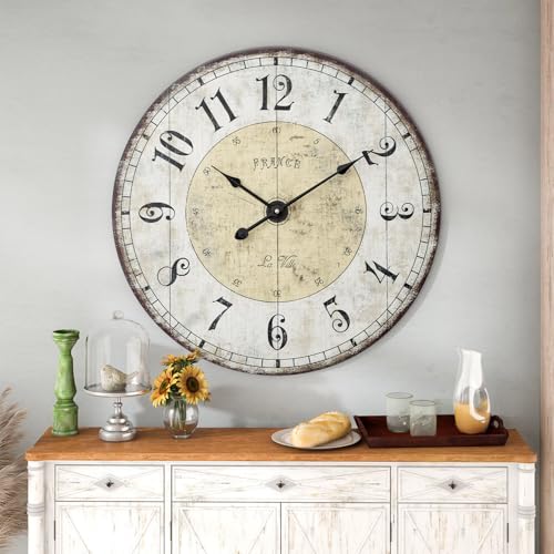 Horloge murale silencieuse à piles de 61 cm avec grands chiffres - 3