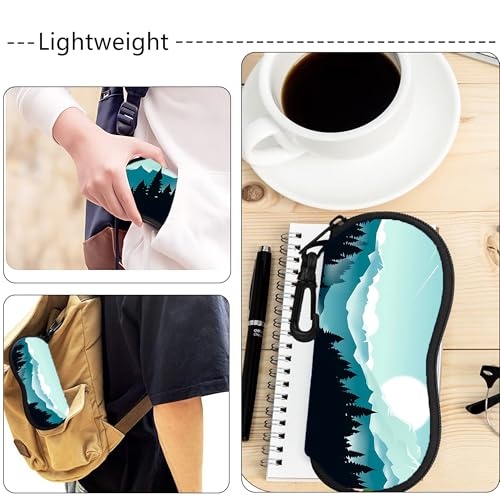Image of Sunglass Case Soft Glasses Case 2 Pack Eyeglass Case With Hook Sunglass Organizer For Women
