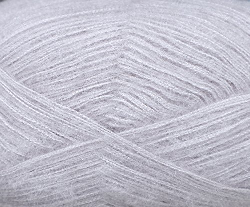 Image of M.G ENTERPRISE Acrylic Feather Soft Hand Knitting Wool Yarn Thread (Grey), 200 gm