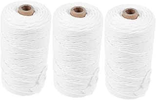 SEWACC 3 Pçs Decoração De Mão Macramê Decoração Manta De Tapeçaria Tecida Corda De Embalagem Corda De Macramê Trançada Corda De Algodão Macramê Corda De Algodão Para Artesanato Artesanal