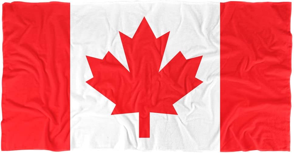 LOGOVISION Canadian Flag Beach Towel, 30"x60" Beach Towel