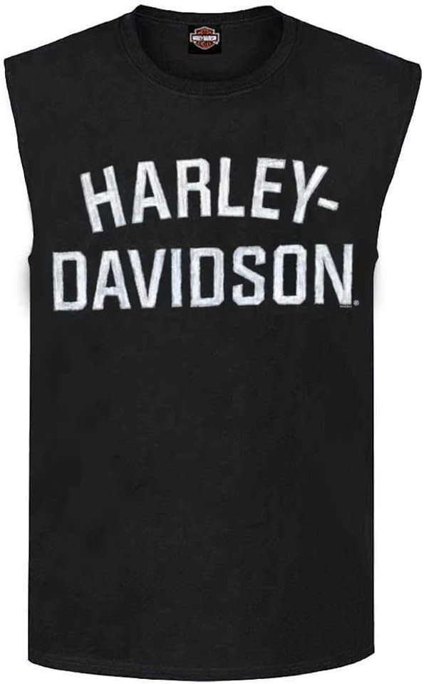 Harley-Davidson Men's Heritage H-D Script Muscle Shirt Tank Top, Black 30296631