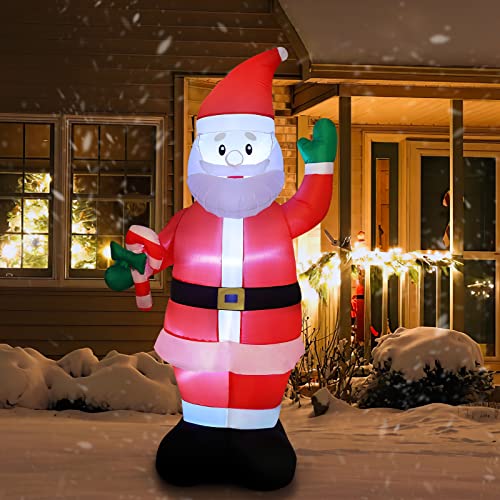 Lewondr Christmas Inflatables, 7 FT Waterproof Light Up Blow Up ...