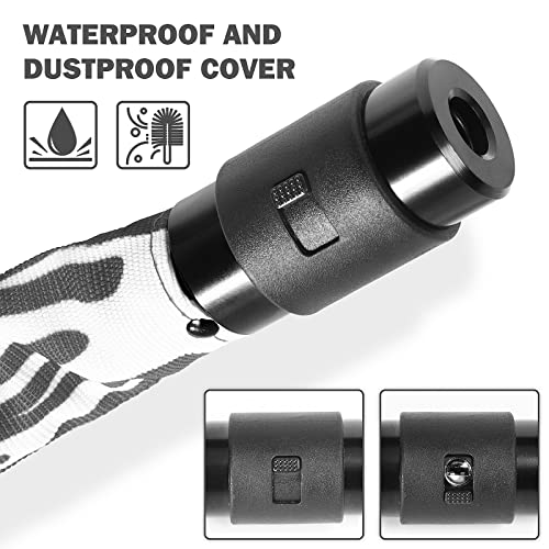 Bike Lock with Key, 100cm Length Bicycle Lock, Bike Locks High Security, 360 Rotatable Lock Head with Waterproof Keyhole Cover, Chain Lock for E Bike/Motorcycle/Door/Gate/Fence Grey - Image 3