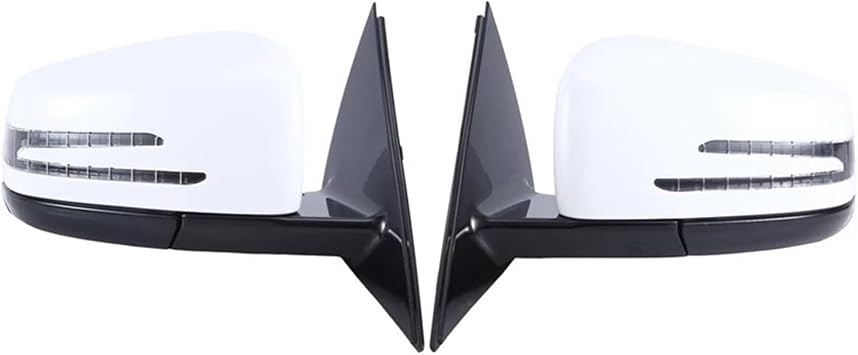 Right Side Door Power Rear View Mirror Assembly White Compatible for Mercedes Benz W221 S Class S300 S400 S500 S550 2010-2013 Replacement