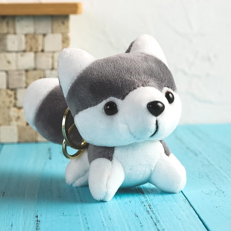 Amazon｜かわいいハスキー4寸ぬいぐるみミニサイズ犬のぬいぐるみ