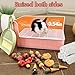 Yuoaes Large Rabbit Litter Box Bunny Potty Training Corner Litter Pan Comes with Liners Rabbit Pee Pads, Small Animal Bedding Toilet for Guinea Pig, Ferret, Hamster, Bunnies (Pink)