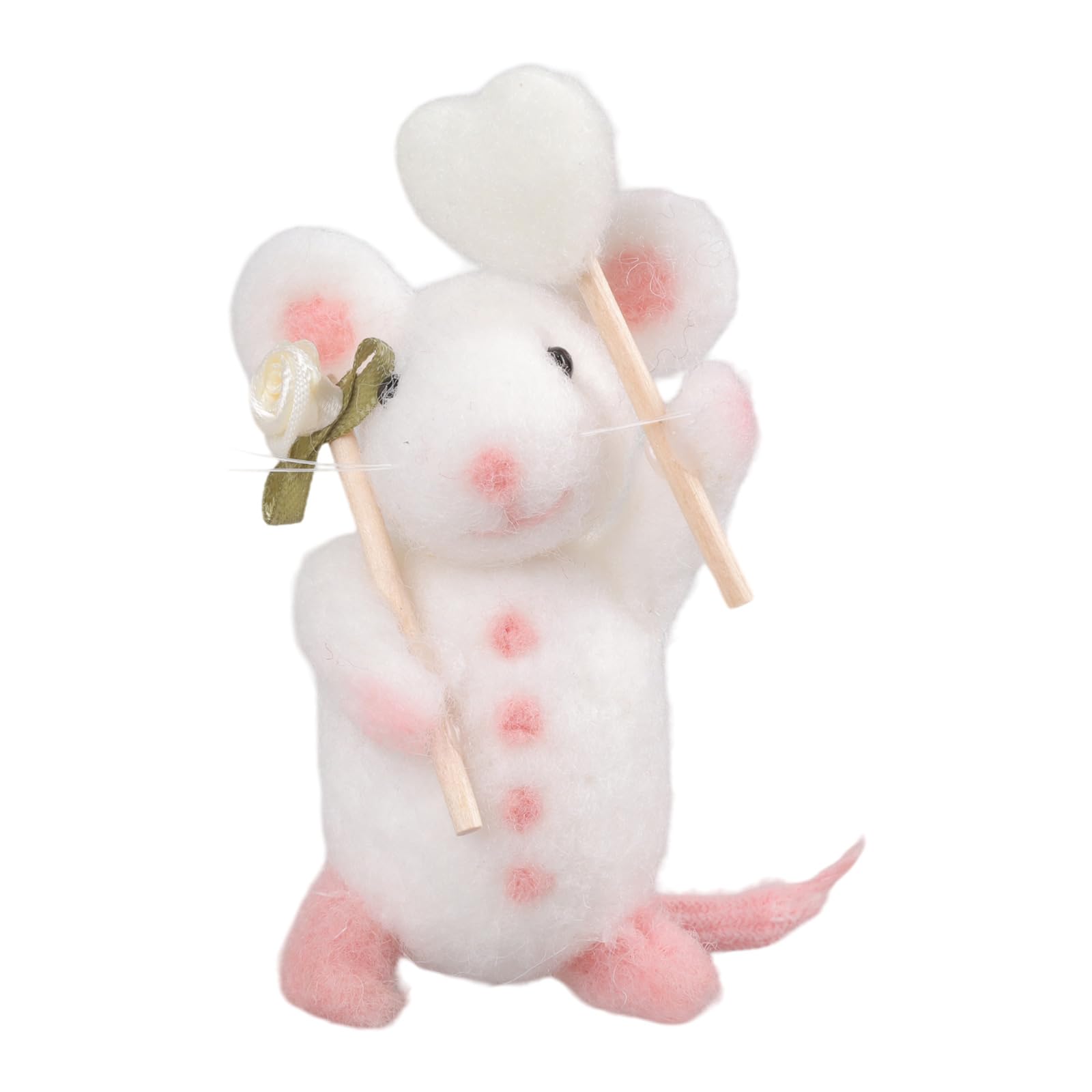Maxtonser Handcraft Wool Fabric Creature Decoration Balloon Animal Featuring Heart For Giving And Projects