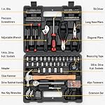 DuraMax 156-Piece Tool Kit for Home - Basic Tool Set with Secure Storage Case, Hammer, Wrench & Socket Sets - Compact Hand Small Tool Box for Auto Repair, Apartment & DIY Projects - Image 3