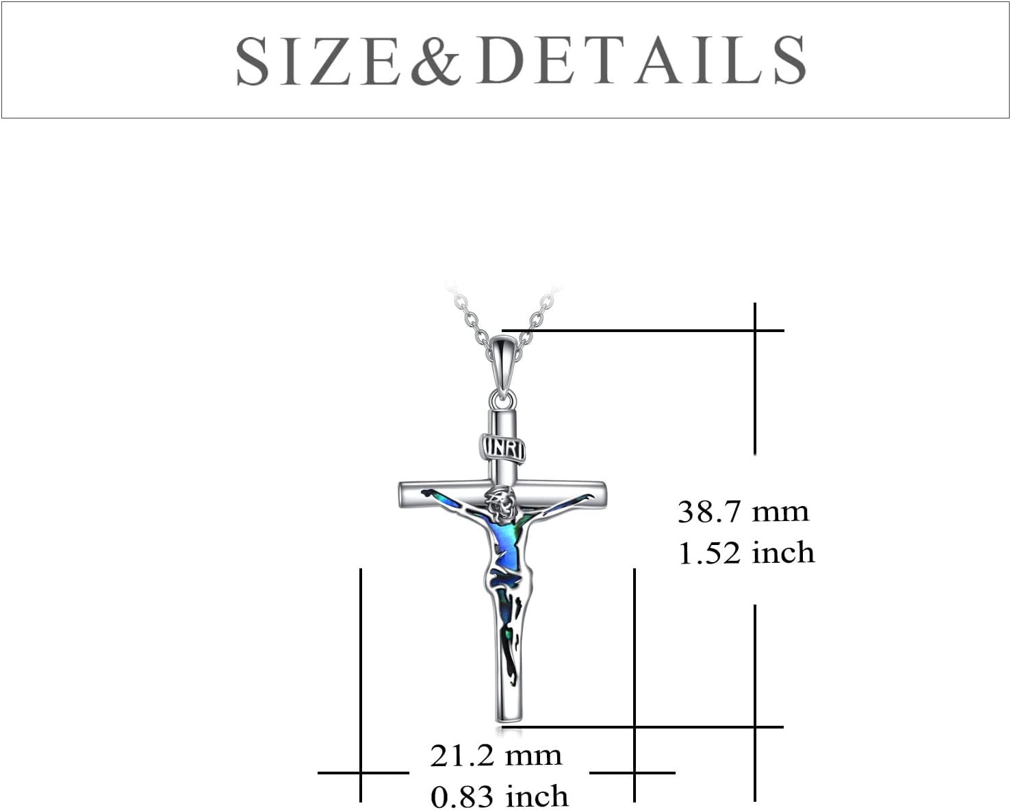 YFN Cross Necklace Sterling Silver Religious Cross Pendant Christians Jewelry Gifts for Women Men - Image 4