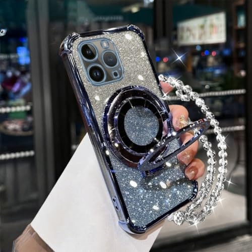 Coque iPhone 13 antichoc résolvant les chutes grâce au bracelet à paillettes intégré