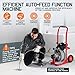 Albott 100 FT x 1/2 inch Electric Drain Cleaner Machine with Auto-Feed & 10 Cutters, Sewer Snake Auger for 1–4 Inch Pipes, Foot Switch & Wheels, Ideal for Home & Commercial Use, Grey/Red