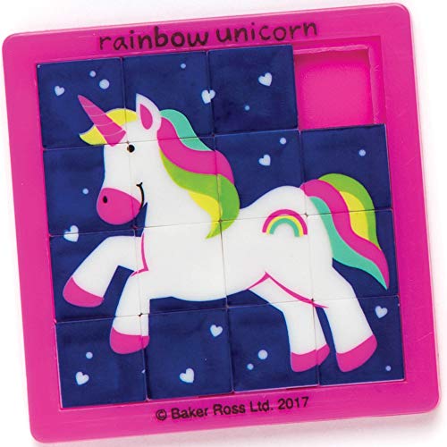 Baker Ross AR581 Schuifpuzzel"Regenboog-eenhoorn" voor kinderen – perfect als kleine partyverrassing voor kinderen (4 stuks),gesorteerd - Image 7