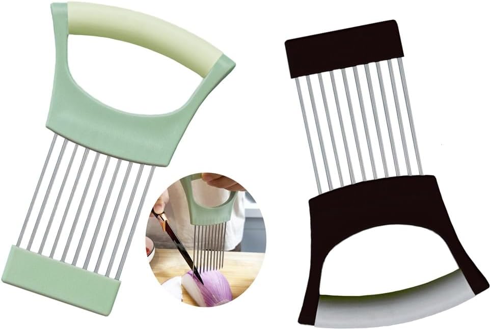 2Pcs Onion Slicer Vegetable Chopper Onion Holder Slicing