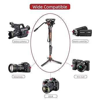 キタノカオさん専用　COMAN 一脚 Amazon | Coman 脚付き一脚 プロフェッショナル ビデオカメラ 一