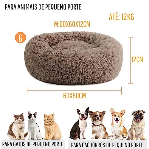 Cama Caminha Para Gatos E Cachorros Pets, Pelúcia, Redonda, Nuvem, Porte Médio, Macia E Confortável,