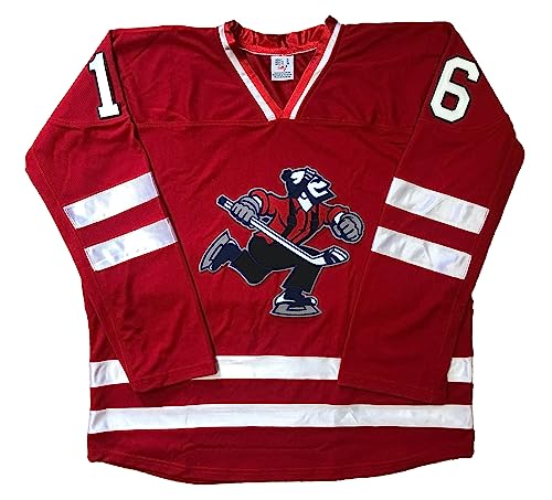 Red and White Hockey Jerseys with a Johnny Canuck Crest (Medium, Red)
