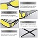 URUMQI Night Vision Driving Glasses Fit Over Glasses for Men Women, Anti Glare Polarized Nighttime Glasses HD Yellow Lens