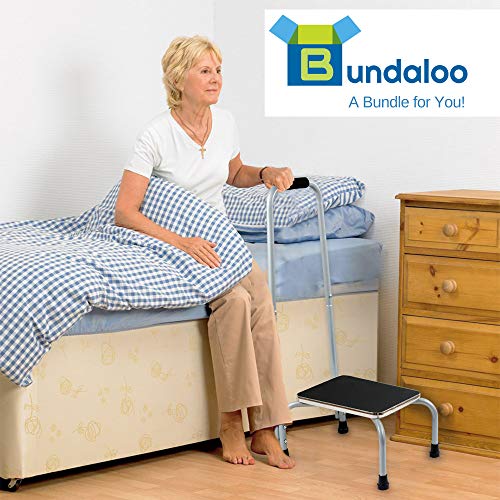 Bundaloo Support Step Stool | Best Foot Stool for Hospital Bed, Kitchen Shelving, Bath Tub | Non-Slip Rubber Handle, Platform, Feet for Extra Safety | for Adults & Kids in Home or Medical Setting - Thumbnail 6