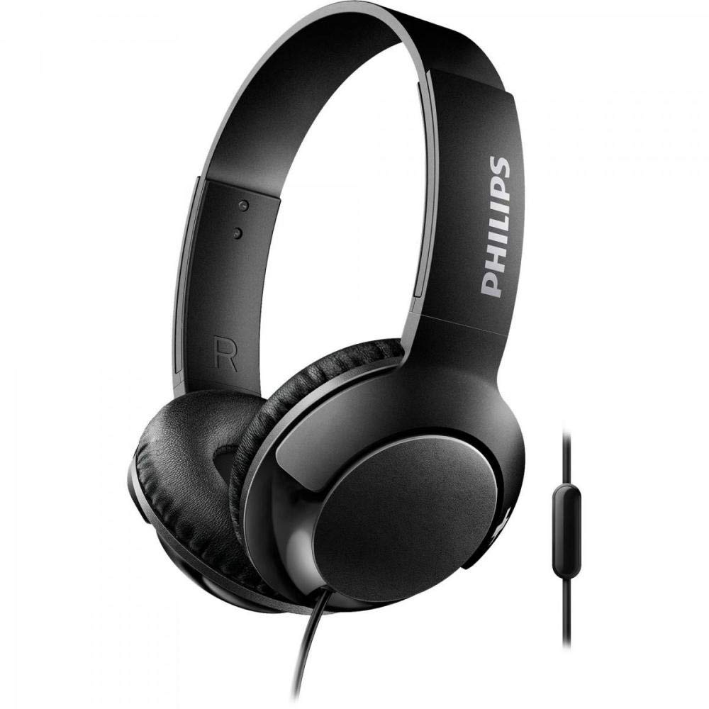 Philips Bass+ SHL3075 Closed-Back Headphones with Mic (Black) : Amazon.in:  Electronics
