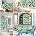 SOMWISE Window Privacy Film Home Room Bathroom Spring Decor Car Decorations One Way Privacy Window Clings Decals Tint Door Cover Rainbow Renter Friendly Stickers Static Cling Stained Glass Windows
