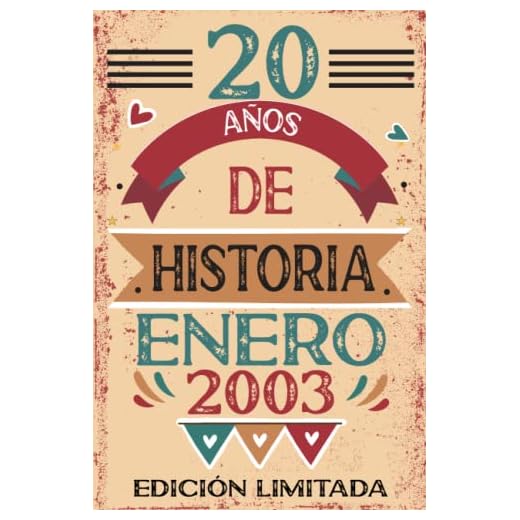 20 Años De Historia Enero 2003: Libro de visitas, cuaderno, 110 páginas de felicitaciones, idea de regalo, regalo Para la esposa, novia, mujer, La madre