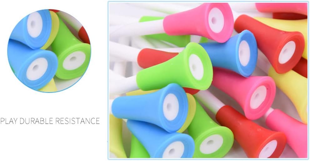 Golf Tee Holder, 6Pcs Golf Tee Hanger Cartoon Plastic Anti Lost Golf Tee Ring with Strap Golf Accessories for Men Women Golfer Gifts