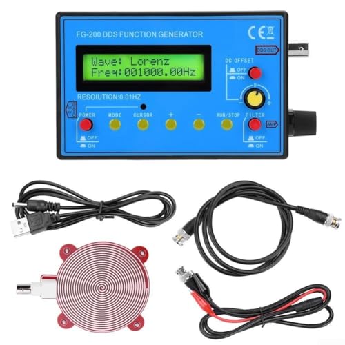 FG-200 DDS Función Generador de señal para banco de pruebas electrónico Uso con función de ahorro para almacenar todos los parámetros de configuración y recuperación en Power Up