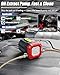 Oil Extractor Pump 12V 60W, Electric Engine Oil Extractor, Oil Transfer Pump for Motor Oil, Gear Oil, ATF, Lube Oil Change, Self-Priming Fluid Transfer Pump for Car, Mower, Jet Ski, Red