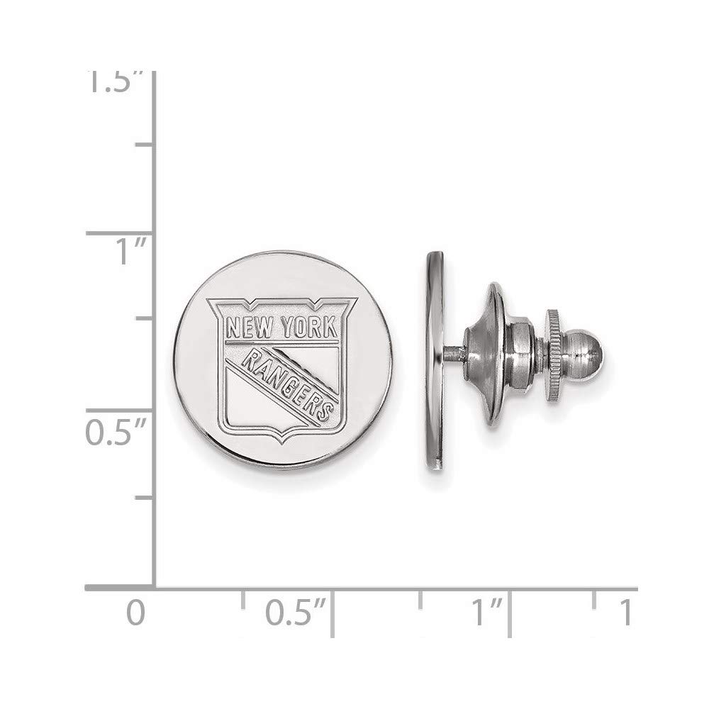 LogoArt Sterling Silver NHL New York Rangers Lapel or Tie Pin