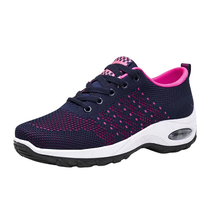 Women’s Breathable Mesh Shoes – Stylish Height-Increasing Slip-On Shoes for Comfort & Elegance| 38 | Blue Rose-image-49