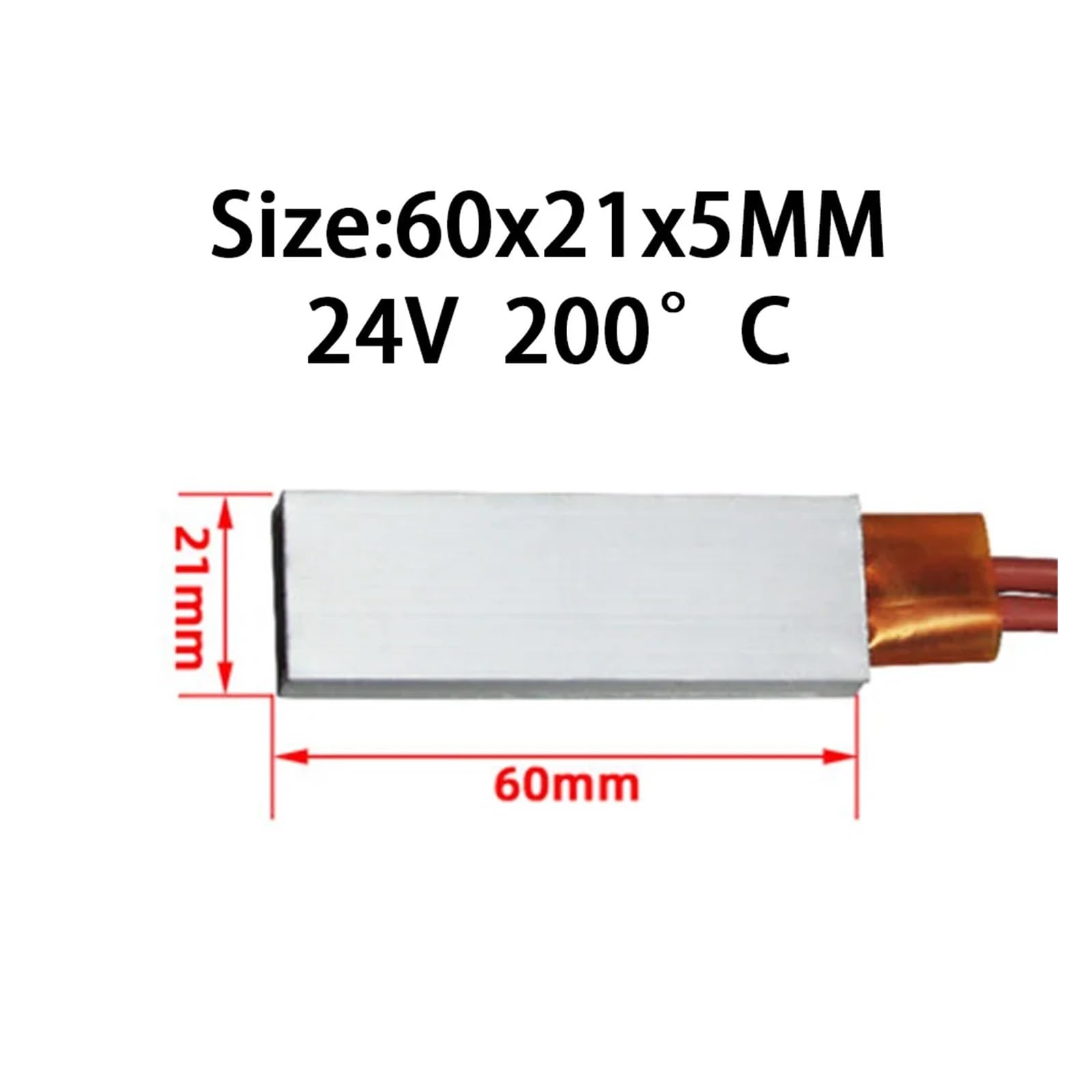 Element grzejny PTC 1 szt. Ceramiczny grzejnik elektryczny Płyta grzewcza 12 V/24 V/220 V Termostat elementu(24V)